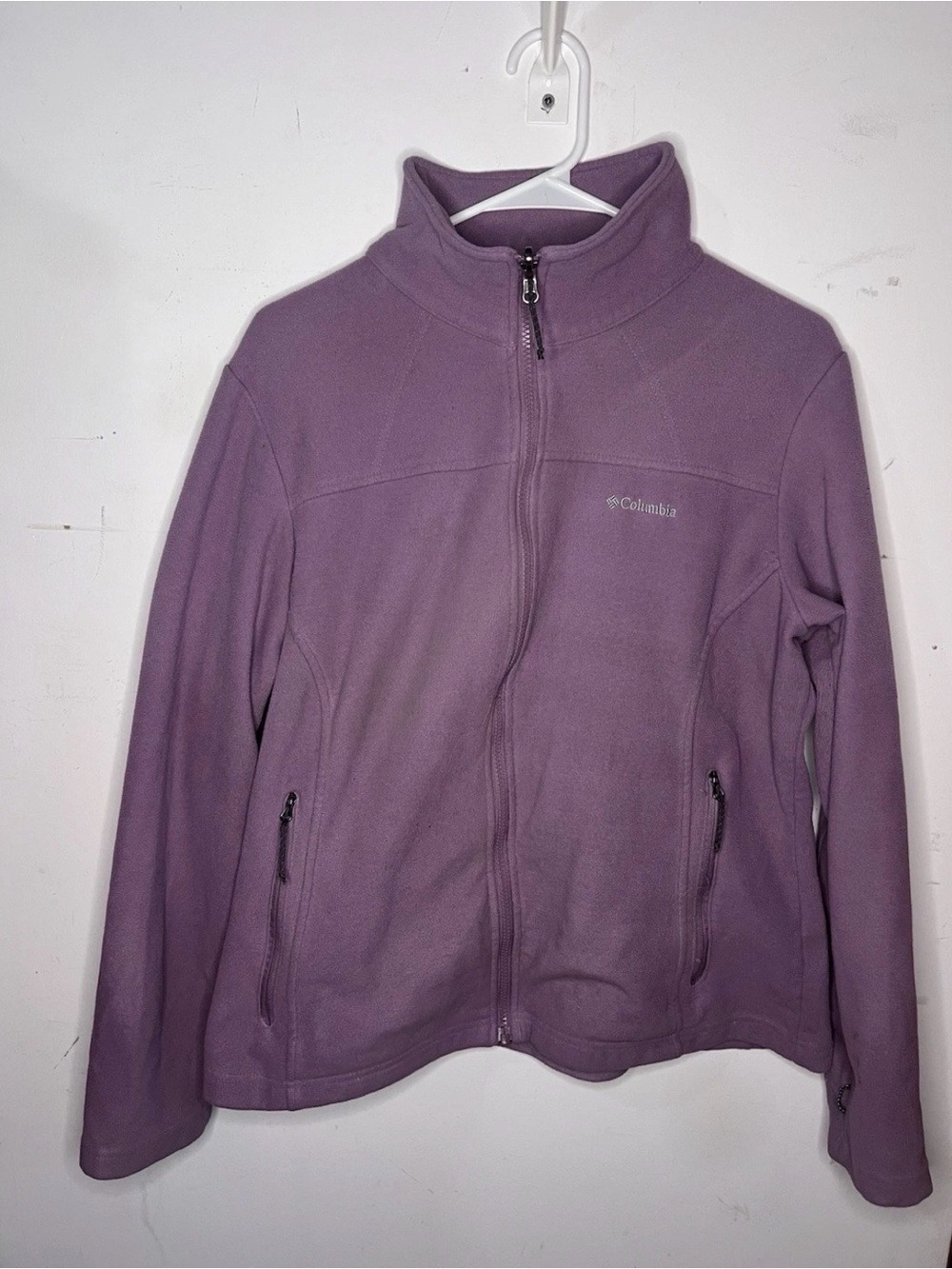Columbia Women’s Lavender Fleece Lined Zipper Pockets Coat Jacket XL